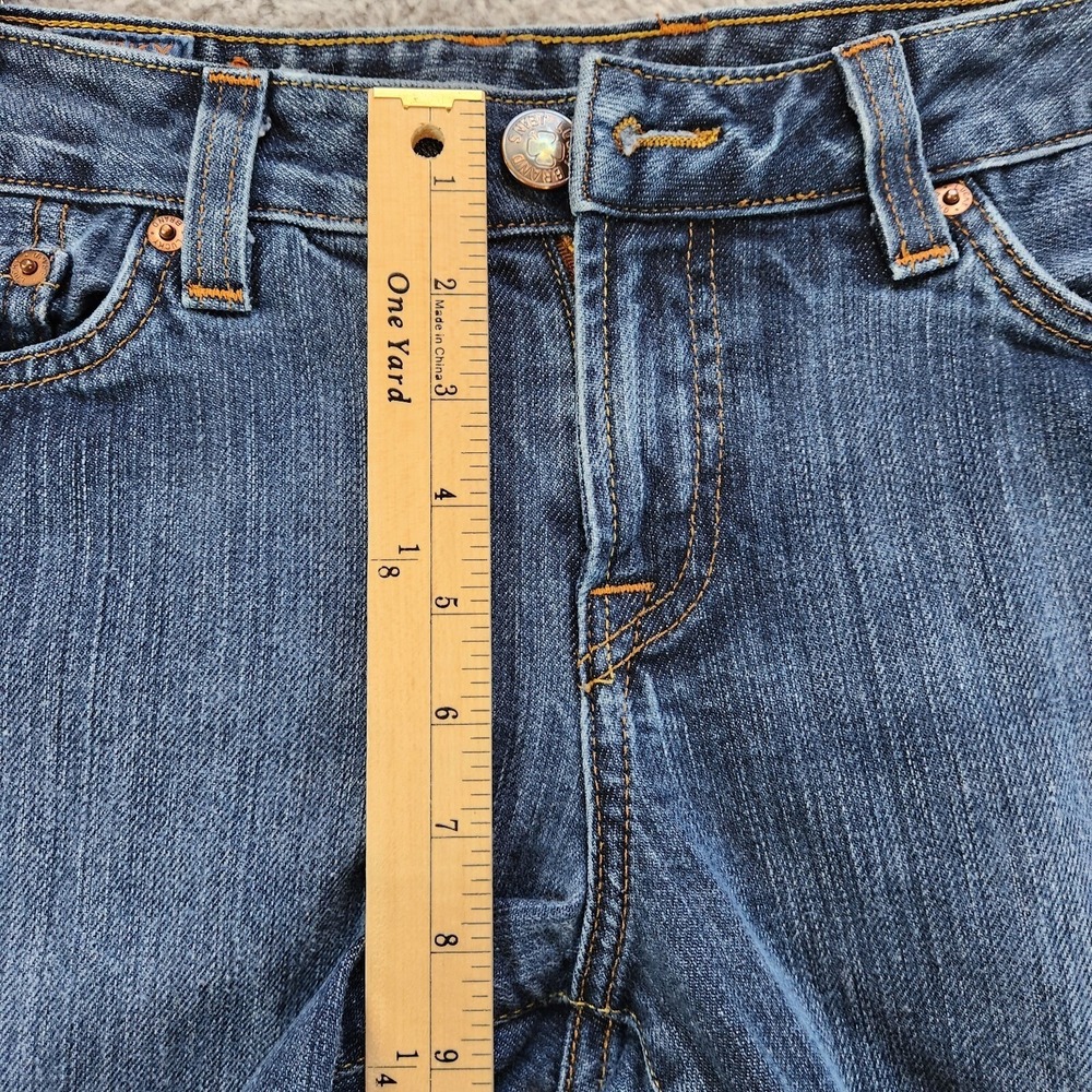 Lucky Brand Jeans Women's 12 Blue Denim Cotton Stretch Straight‎ Leg Made in USA - Picture 2 of 12